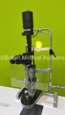 Haag Streit Bern BQ900 Slit Lamp with Binoculars, 2 x 10x Eyepieces and Chin Rest (Powers Up) *S/N 900.1.1.74577* - 2