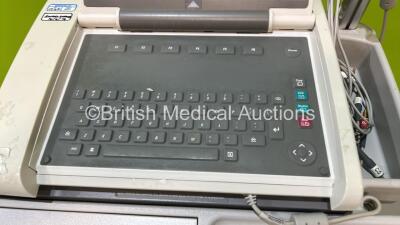 GE MAC 5000 ECG Machine on Stand with 10 Lead ECG Leads (Powers Up) *S/N AAY03440003GA* - 2