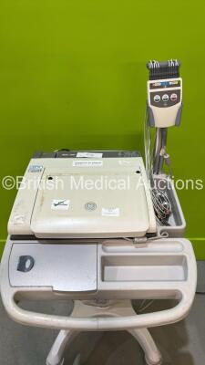 GE MAC 5000 ECG Machine on Stand with 10 Lead ECG Leads (Powers Up) *S/N AAY03440003GA* - 4