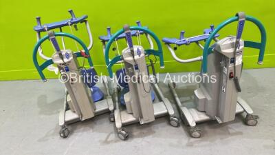 3 x Arjo Encore Patient Hoists with Controllers (No Batteries) *GB1300843928008 / GB2501873962009 / GB110411588T*