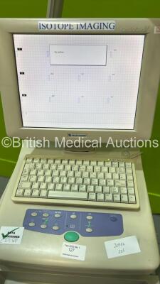 Nihon Kohden Cardiofax V 1550K ECG Machine on Stand with 10 Lead ECG Leads (Powers Up) *GL* - 2