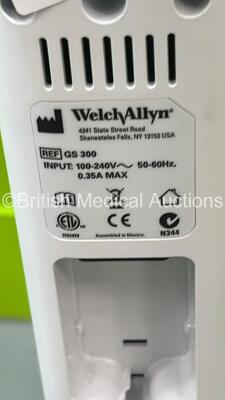 1 x Welch Allyn 53N00 Vital Signs Monitor on Stand (No Power), 1 x Welch Allyn GS300 Patient Examination Lamp on Stand (Powers Up with Good Bulb) and 2 x AccuVein HF580 Stands - 3