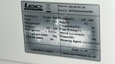 Lec Medical Lab Freezer (Powers Up) - 3