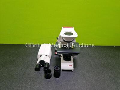 Leica DM750 Benchtop Microscope (Powers Up) with 1 x HC PLAN 10x/20 Eyepiece and 1 x HI PLAN 20x/0.40 PH 1 OpticV