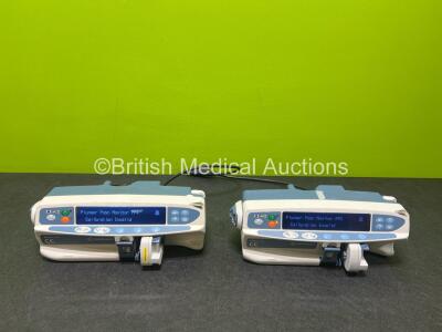 2 x Carefusion Alaris Guardrails Plus CC Syringe Pumps (Both Power Up)