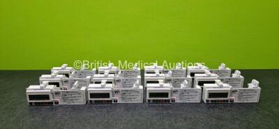 12 x CME Medical T34 Ambulatory Syringe Pumps (All Power Up with Stock Battery - Stock Battery Not Included, 2 x Missing Battery Covers and All Require Service - See Photo)