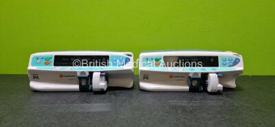 2 x Carefusion Alaris PK Syringe Pumps (Both Power Up with Error - See Photo)