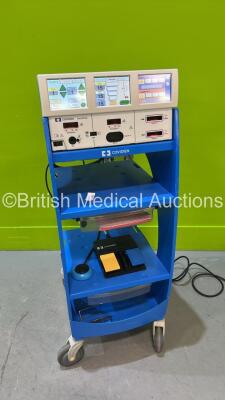 Valleylab ForceTriad Electrosurgical / Diathermy Unit Version 4.00 *Mfd 2016* with Dome Footswitch and Dual Footswitch on Stand (Powers Up) *GL*