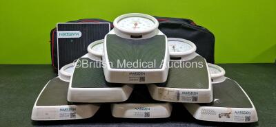 Job Lot Including 6 x Seca Weighing Scales with 4 x Carry Bags and 1 x Marsden Digital Weighing Scale