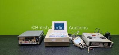 Mixed Lot Including 1 x Nihon Kohden Cardiofax Q ECG-9132K ECG Machine with 10 Lead ECG Lead (Draws Power), 1 x Black Star Orion Pal TV + Video Pattern Generator (Damaged For Spares / Repairs) and 1 x Pinnacle Technology Group Sounds TUTOR with 9 x Variou