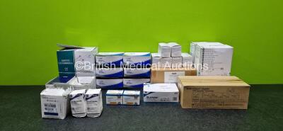 Job Lot of Medical Consumables Including Polymed Safety I.V Cannula, BD MicroLance 3, Medipal Alcohol Skin Wipes, Medicareplus ChemiPlast Plasters, Intersurgical Straight Connectors, Silkpore Surgical Tape and BD Eclipse Needles (Some in Dates - Some Expi