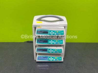 Job Lot Including 4 x B.Braun Infusomat Space Infusion Pumps (All Power Up) with 1 x B.Braun Space Station *SN 392522 / 200952 / 200968 / 200730*