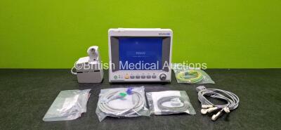 Edan iM50 Patient Monitor with ECG, SPO2, NIBP, T1 and T2 Options and iCARB CO2 Module with 1 x Water Trap, 1 x IBP Pressure Transducer Interface Cable, 1 x Temperature Probe and 1 x 5 Lead ECG Cable (Powers Up) *SN 333091-M15404350001*