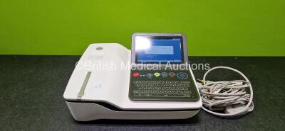 GE MAC 2000 ECG Machine Software Version 1.1 with 10 Lead ECG Leads (Powers Up and Scratched Screen - See Photo)