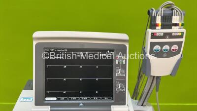 GE MAC 5000 ECG Machine on Stand with 10 Lead ECG Leads (Powers Up) *S/N AAY04030175GA* - 3