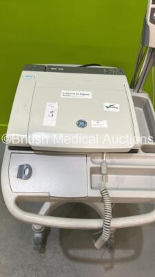 GE MAC 5000 ECG Machine on Stand with 10 Lead ECG Leads (Powers Up) *S/N AAY04030175GA* - 4