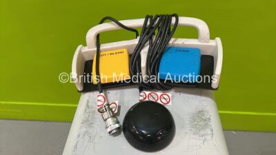 ConMed System 5000 Electrosurgical / Diathermy Unit on Stand with Dual Footswitch and Dome Footswitch (Powers Up) *S/N 09JGP016* - 3