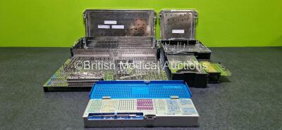 Job Lot Including 1 x Synthes Small Fragment Instrument Set in Tray *Incomplete*, 1 x Synthes Wrist Fusion Instrument Set in Tray *Incomplete* and 1 x Hand Innovations Distal Radius Screw Caddy in Tray *Incomplete* *Asset No. NA*