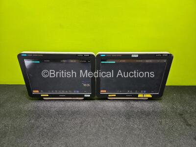 2 x Philips IntelliVue MX800 Touch Screen Patient Monitors (Both Power Up, Both with Crack in Casing) *c*