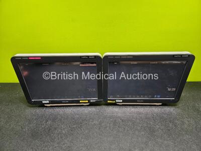 2 x Philips IntelliVue MX800 Touch Screen Patient Monitors (Both Power Up) *c*