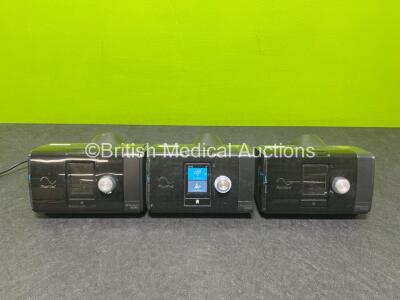 3 x ResMed Airsense 10 Autoset CPAPs (All Power Up, 1 x Missing Humidifier Chamber) *SN 23221039419 / 23161045917 / 23233743865*