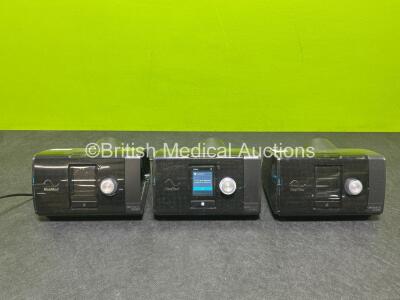 3 x ResMed Airsense 10 Autoset CPAPs (All Power Up, 1 x Missing Humidifier Chamber) *SN 23222996656 / 23191002984 / 23222501130*