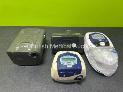 Job Lot Including 1 x Respironics REMstar C-Flex CPAP Unit, 1 x ResMed Airsense 10 Autoset CPAP, 2 x ResMed AutoSet Spirit S8 CPAP Units with 1 x Humidifier *SN 20060996307 / 20080051518 / 4382552 / 23193748061*