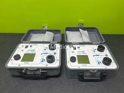 2 x Kendall Genius 2 Thermometer Checker / Calibrator Units with Power Supplies and Attachments