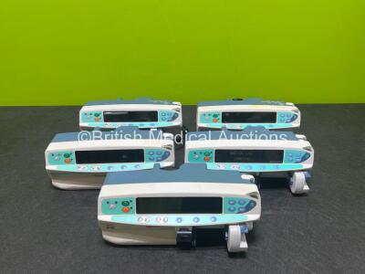 Job Lot Including 2 x Carefusion Alaris PK Syringe Pumps, 3 x Cardinal Health Alaris PK Syringe Pumps (3 x Power Up, 2 x Draw Power)