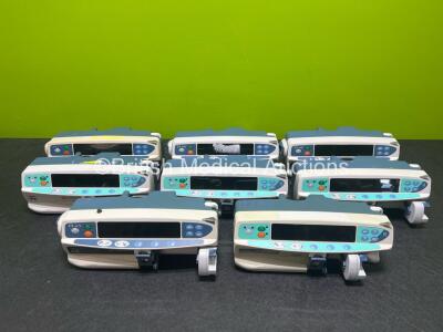 Job Lot Including 3 x Carefusion Alaris PK Syringe Pumps, 3 x Carefusion Alaris Plus CC Syringe Pumps, 2 x Alaris CC MK III Syringe Pumps (5 x Draws Power, 1 x No Power, 2 x Power Up)