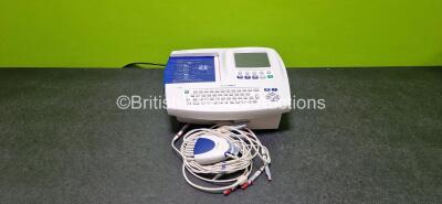 Welch Allyn CP200 ECG Machine (Powers Up) with 10 Lead ECG Leads (Damaged Casing - See Photo) *Asset No. 10856*