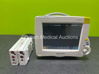 Job Lot Including 1 x Philips IntelliVue MP30 Anesthesia Monitors (Powers Up), 1 x Philips M3012A Module Including Press, Temp, Press and Temp Options and 1 x Philips M3001A Module Including ECG, SpO2, NBP, Press and Temp Options