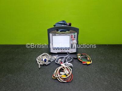 GS Corpuls3 Slim Defibrillator Ref : 04301 (Powers Up) with Corpuls Patient Box Ref : 04200 (Powers Up) with Pacer, Oximetry, ECG-D, ECG-M, CO2, CPR, NIBP and Printer Options with 4 and 6 Lead ECG Leads, CO2 Cable, CPR Sensor, Hose, SpO2 Cable, TG-121T Ca