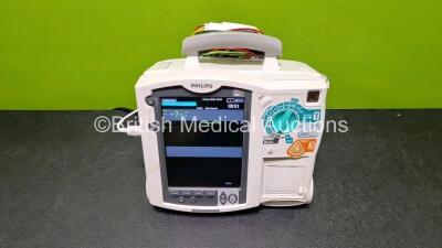 Philips Heartstart MRx Defibrillator (Powers Up) Including ECG and Printer Options with 1 x Philips M3539A Module, 1 x Philips M3538A Li-Ion Battery, 1 x 3 Lead ECG Lead and 1 x Paddle Lead *SN US00583355* - 2