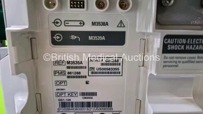 Philips Heartstart MRx Defibrillator (Powers Up) Including ECG and Printer Options with 1 x Philips M3539A Module, 1 x Philips M3538A Li-Ion Battery, 1 x 3 Lead ECG Lead and 1 x Paddle Lead *SN US00583355* - 9