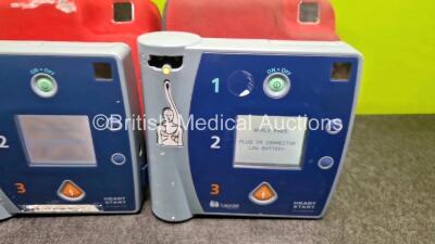 2 x Philips Heartstart FR2+ Defibrillators (Both Power Up) in Case with 2 x LiMnO2 Batteries - 3