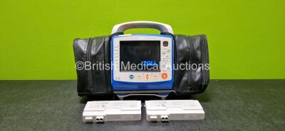 Zoll X Series Monitor/Defibrillator Application Version 02.34.05.00 Including Pacer, ECG, SPO2, NIBP, CO2 and Printer Options with 2 x Sure Power II Li-Ion Batteries *Both Flat* (Powers Up with Stock Battery - Stock Battery Not Included, Scratched Screen 