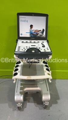 GE Vivid q Portable Ultrasound Scanner Ref H45031EY *S/N 020616Vq* **Mfd 09/2010** Application Software Version 10.3.0 Build 114 System Software Version 3.1.16 on GE Stand (Powers Up)