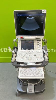 Toshiba Aplio 500 TUS-A500 Flat Screen Ultrasound Scanner *S/N T5A1492007* **Mfd 09/2014** Software Version AB_V5.00*R203 with 6 x Transducers / Probes (PLT-1204BX *Mfd 07/2014* / PVT-674BT *Mfd 2014* / PVT-781VT *Mfd 2023* / PLT-1005BT *Mfd 2023* / PLT-7