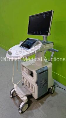 GE Voluson E8 Flat Screen Ultrasound Scanner Ref BT18 *S/N E39589* **Mfd 2018** Software Version EC330 (18.0.3.3378) with 1 x GE C1-5-D Transducer / Probe Ref 5261135 *Mfd 2021*and Sony UP-D898MD Digital Graphic Printer (Powers Up and Damaged Casing - See - 2