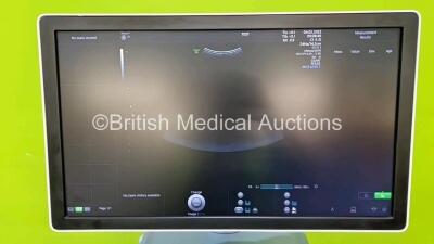 GE Voluson E8 Flat Screen Ultrasound Scanner Ref BT18 *S/N E39589* **Mfd 2018** Software Version EC330 (18.0.3.3378) with 1 x GE C1-5-D Transducer / Probe Ref 5261135 *Mfd 2021*and Sony UP-D898MD Digital Graphic Printer (Powers Up and Damaged Casing - See - 4