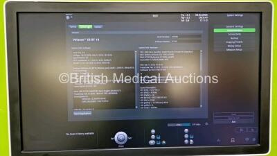 GE Voluson E8 Flat Screen Ultrasound Scanner Ref BT18 *S/N E39589* **Mfd 2018** Software Version EC330 (18.0.3.3378) with 1 x GE C1-5-D Transducer / Probe Ref 5261135 *Mfd 2021*and Sony UP-D898MD Digital Graphic Printer (Powers Up and Damaged Casing - See - 11