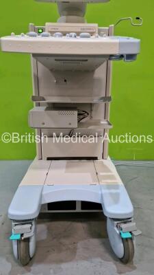 Hitachi EUB-7000HV Ultrasound Scanner *S/N KE16955003* **Mfd 2010** with Sony UP-897MD Video Graphic Printer (Powers Up and Faulty Screen / Line in Screen - See Photo) *HDD Removed* *Asset No. 323928* - 4