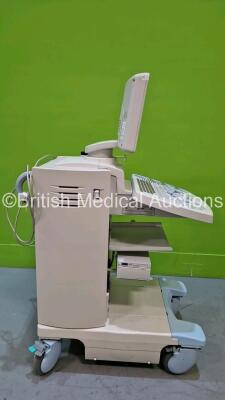 Hitachi EUB-7000HV Ultrasound Scanner *S/N KE16955003* **Mfd 2010** with Sony UP-897MD Video Graphic Printer (Powers Up and Faulty Screen / Line in Screen - See Photo) *HDD Removed* *Asset No. 323928* - 11