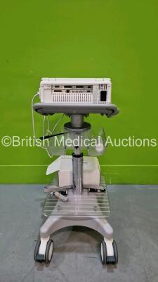 Siemens Acuson P300 Portable Ultrasound Scanner Model No 10852646 *S/N 001111* **Mfd 2014** System Software RES 1.01 STD 13.21 ODS 13.10 with 1 x Transducer / Probe (LA435) on Stand (Powers Up - HDD Removed) **IR248** - 13