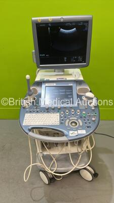 GE Voluson E8 Expert Flat Screen Ultrasound Scanner *S/N D21304* **Mfd 2014** Software Version 13.0.4.241 with 4 x Transducers / Probes (RIC5-9-D Ref H48651MS *Mfd 2016-08* / RAB6-D Ref H48681MG *Mfd 2014* / C4-8-D Ref 5336340 *Mfd 2013-11* / C1-5-D Ref 