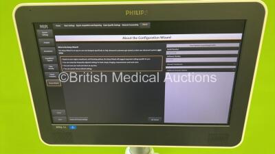 Philips Epiq 5G Flat Screen Ultrasound Scanner Ref 989605408541 *S/N US814C0506* **Mfd 2014** SVC HW A.0 Software Version 1.5.6.850 with 3 x Transducer / Probes (C5-1 / C9-2 / L12-5) (Powers Up) ***CD117*** - 15