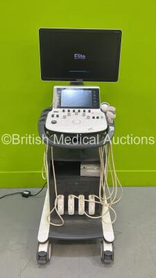 Samsung WS80A Elite Flat Screen Ultrasound Scanner *S/N S0YGM3HG00000ZY* Software Version 4.01.10.0601 with 4 x Transducers / Probes (V5-9 / CA1-7A *Mfd 2017* / CA3-10A *Mfd 2016* and CV1-8A) and Mitsubishi P95 Printer (Powers Up - Missing Rear Door Trim 