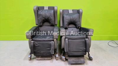 2 x CareFlex Electric Chairs with 2 x Controllers (Both Untested Due to No Power Supply)