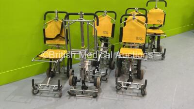 6 x IBEX Transeat MK V Evacuation Chairs - 3 x Incomplete - See Pictures *Stock Photo Used*